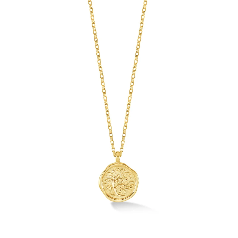 Image of Men's 9k Gold Tree of Life Tiny Talisman Necklace