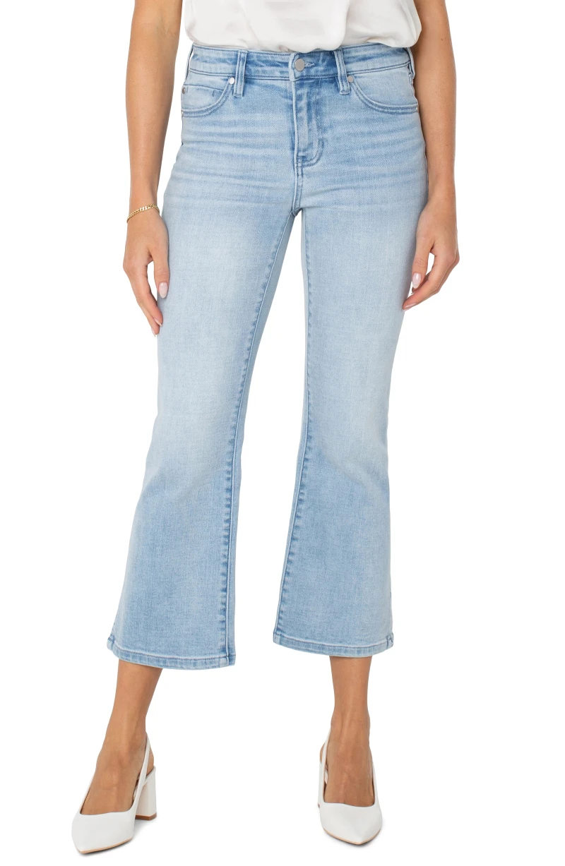 Image of HANNAH CROP FLARE WITH SLIT HEM