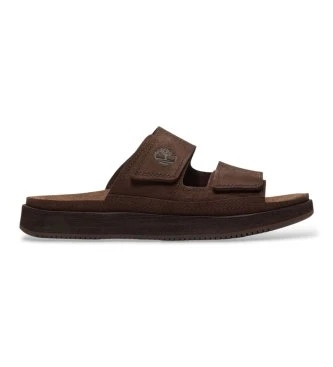 Sandalias de Piel Casco Cove marrón oscuro