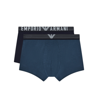 Set 2 bóxers de viscosa de tacto suave azul