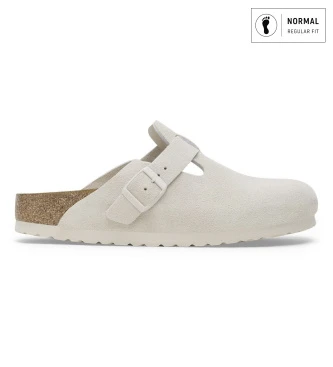 Zuecos de Piel Boston (Ajuste Regular) beige