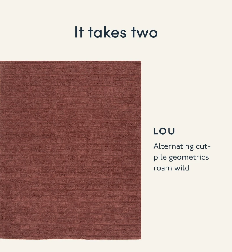 It takes two | Lou | Alternating cut-pile geometrics roam wild