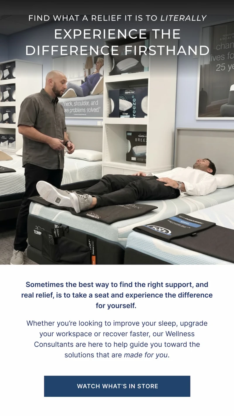 experience the difference firsthand and visit a store