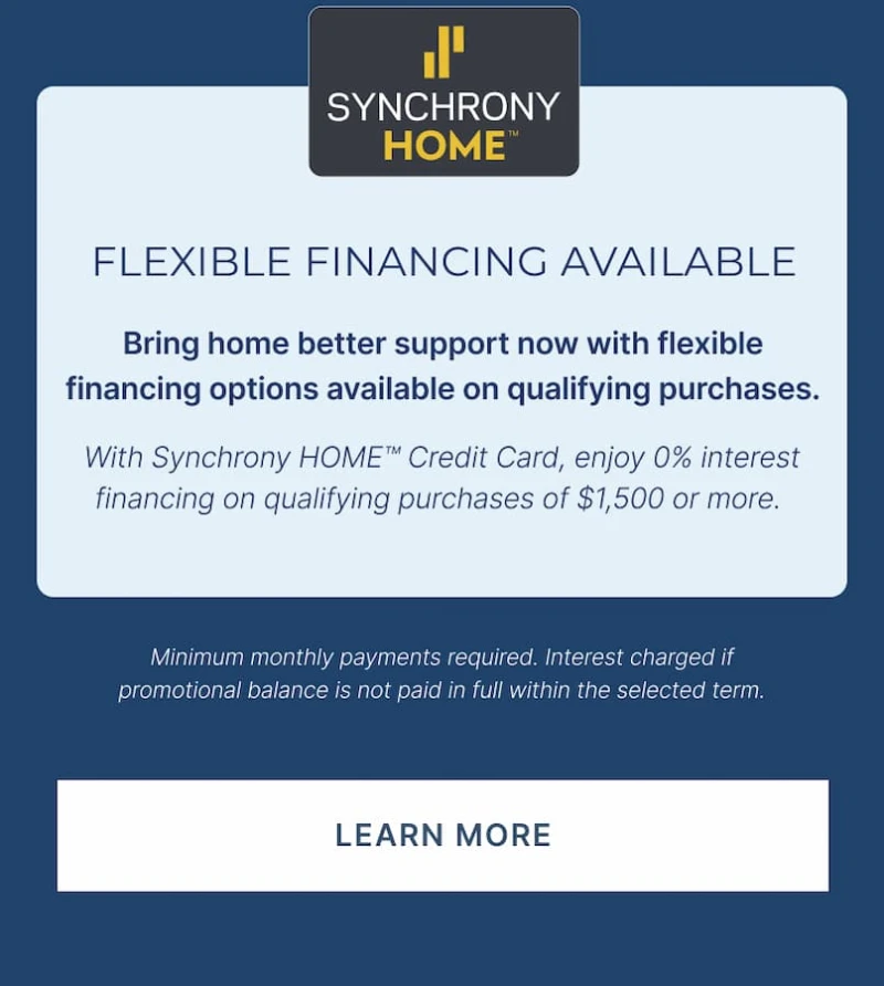 flexible financing available