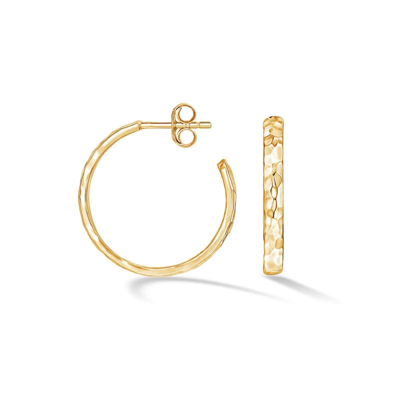 Image of 20mm Hammered Hoop Nomad Earrings