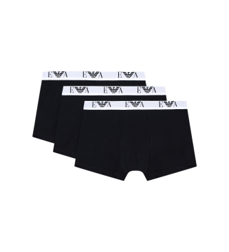 Set 3 Bóxers Logo EA negro