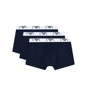 Set 3 Bóxers Logo EA marino