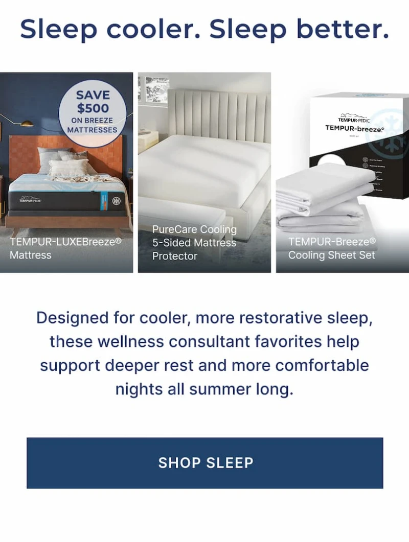 designed for cooler, restorative sleep