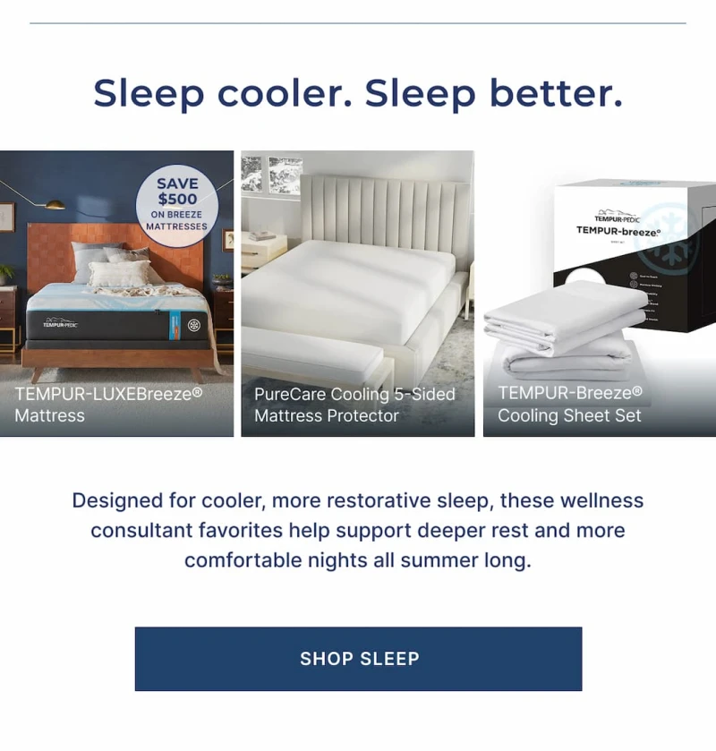 designed for cooler, restorative sleep