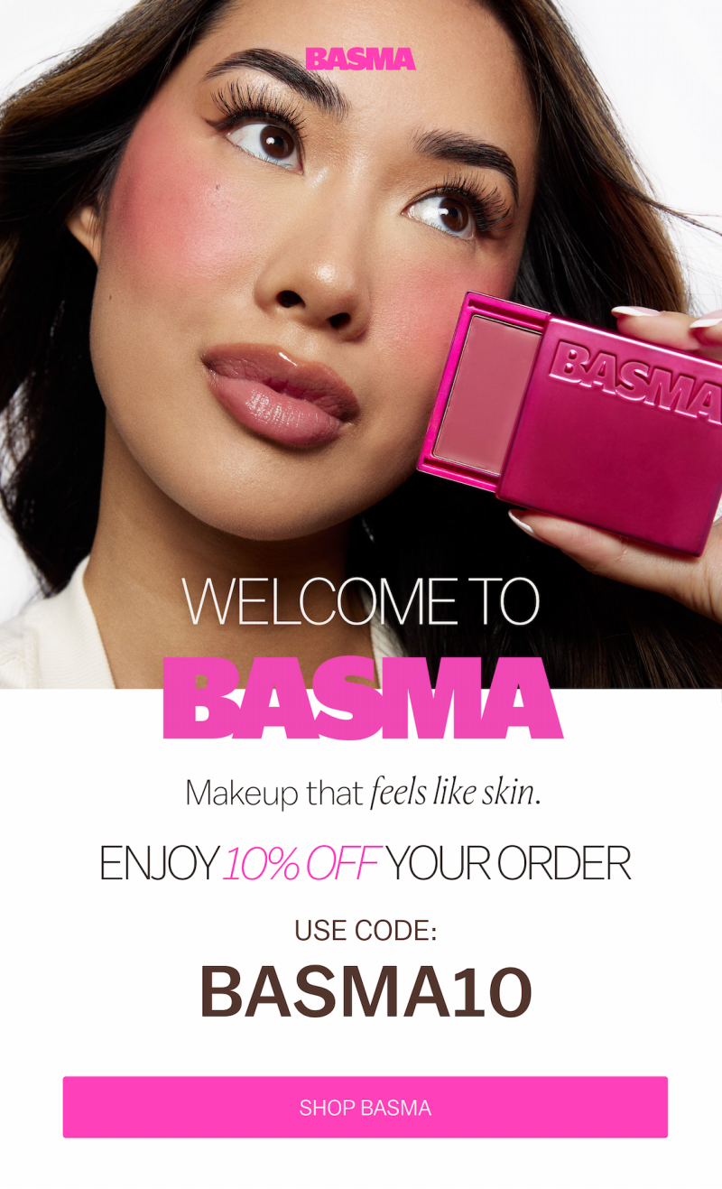 Welcome to BASMA. Makeup that feels like skin. Enjoy 10% off your order.