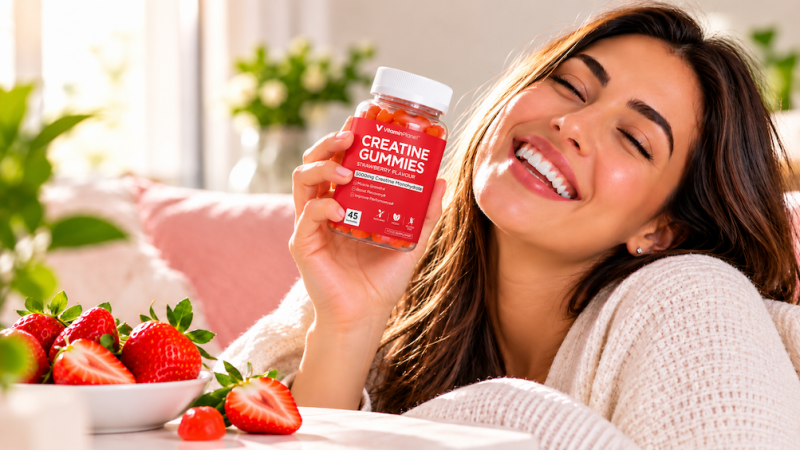 Vitamin Planet Strawberry Creatine Gummies