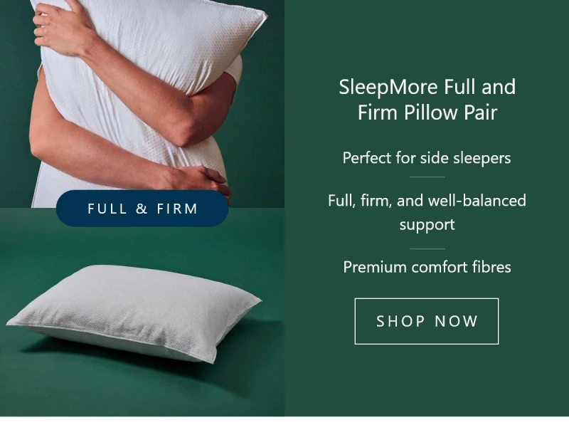 SleepMore Full and Firm Pillow Pair