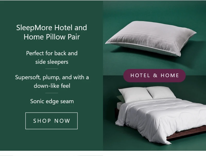 SleepMore Hotel and Home Pillow Pair