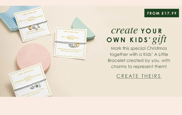 Create Your Own Kids' Gift - Mark this special Chrsitmas together with a Kids' A Little Bracelet created by you, with charms to represent them,