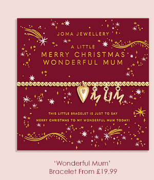 Christmas A Little 'Merry Christmas Wonderful Mum' Bracelet In Gold Plating