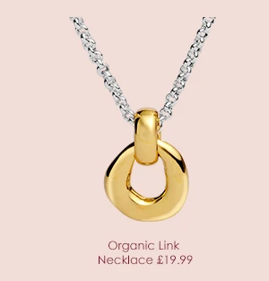 Loved By You Organic Link Necklace In Silver and Gold Plating