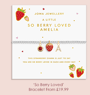 A Little Vibes 'So Berry Loved' Bracelet In Silver And Gold Plating
