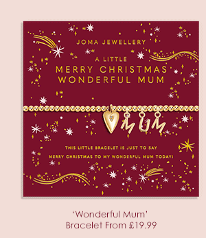 Christmas A Little 'Merry Christmas Wonderful Mum' Bracelet In Gold Plating