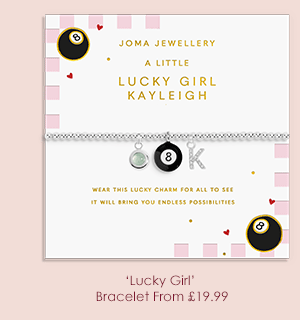 A Little Vibes 'Lucky Girl' Bracelet In Silver Plating