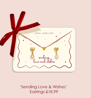 Sending Love And Wishes Heart Pearl Stud Earrings In Gold Plating