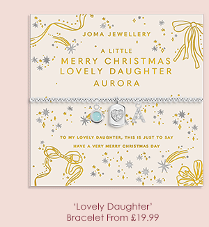 Christmas A Little 'Merry Christmas Lovely Daughter' Bracelet In Silver Plating
