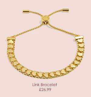 Bracelet Bar Heart Chain Bracelet In Gold Plating