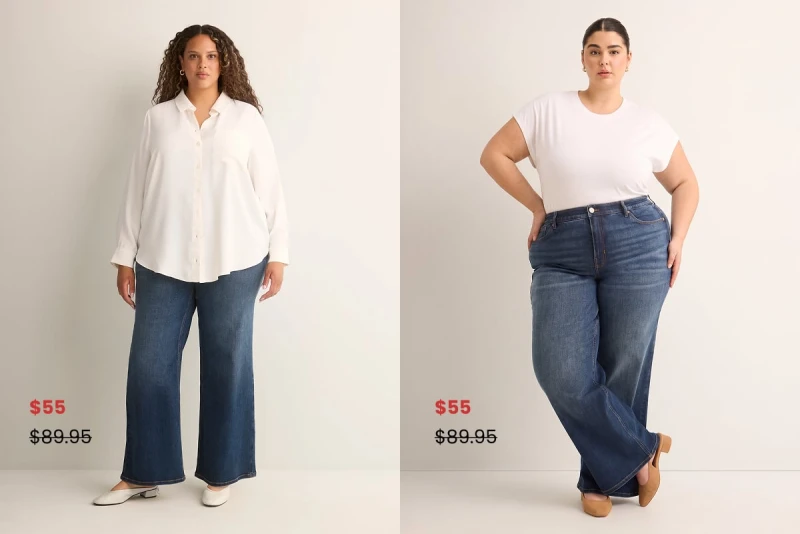 Wide-Leg denim at $55