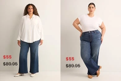 Wide-Leg denim at $55