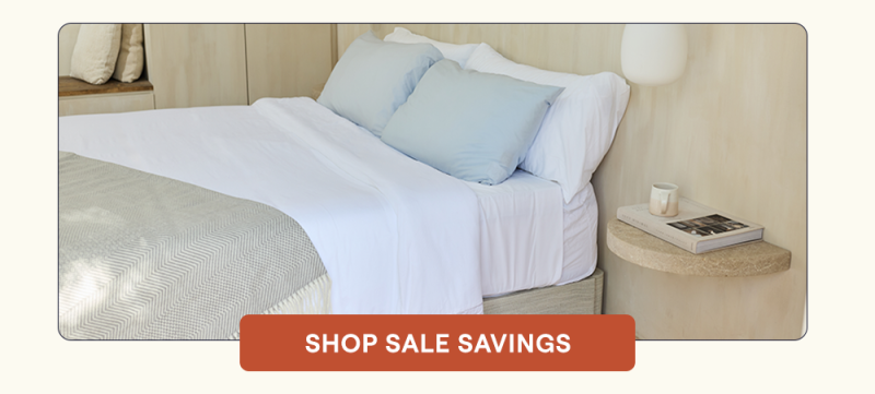 Bed with Slumber Cloud bedding & throw blanket