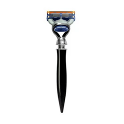 Rasoir Noir Finition Acier - Lames Fusion