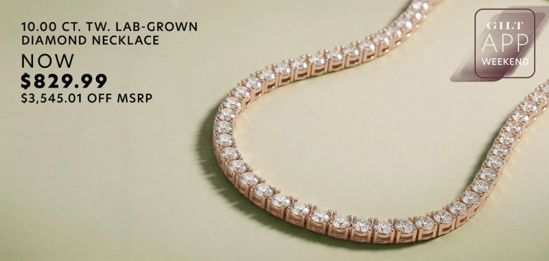 Now $829.99 10.00 ct. tw. Lab-Grown Diamond Necklace: