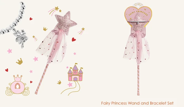 Kids' Wand and 'Fairy Princess' Bracelet Gift Set