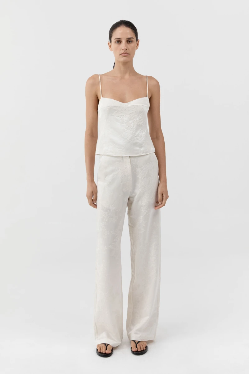 Image of Silk Wool Jacquard Cami - Talco