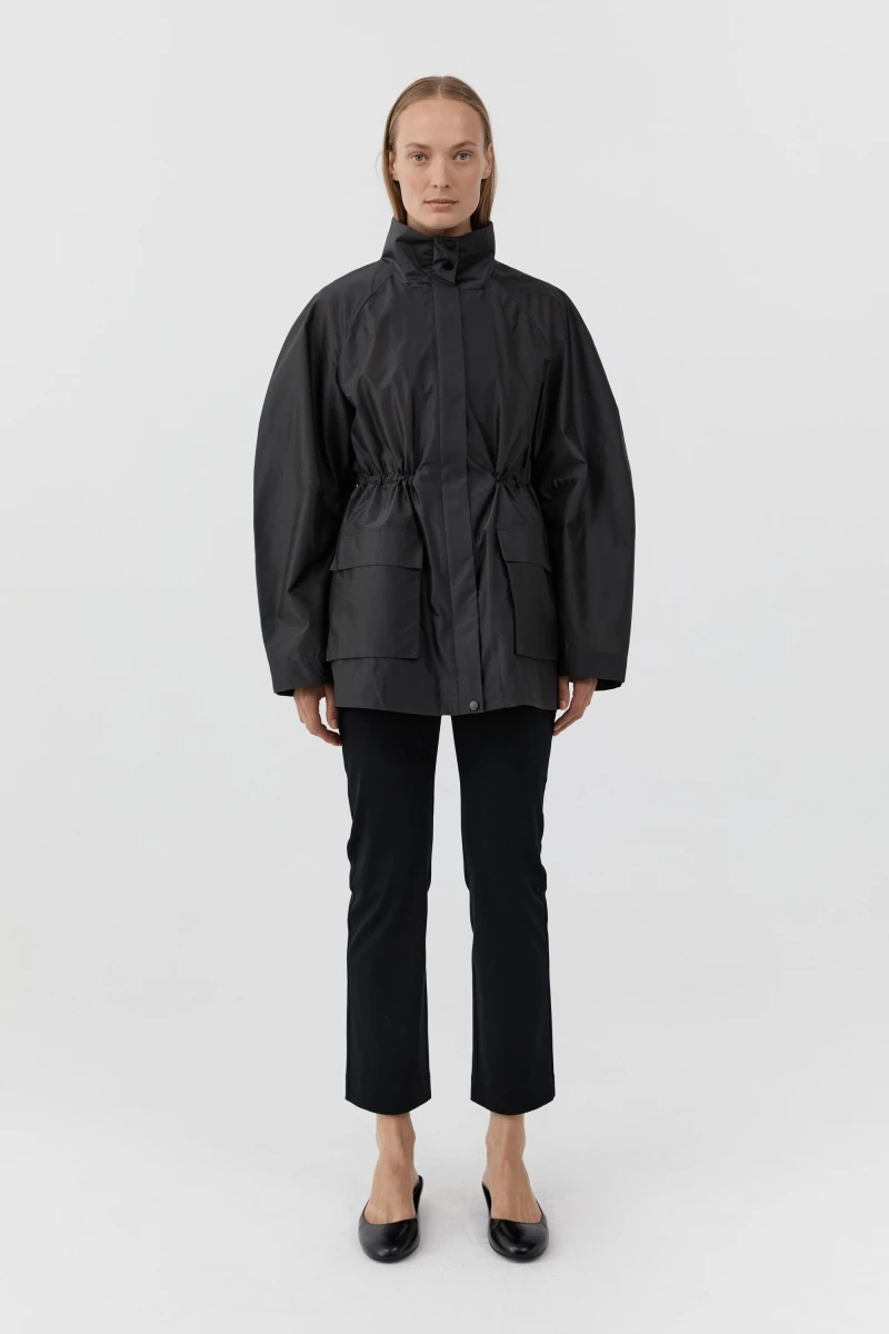 Image of Paper Taffeta Parka - Dark Vetiver