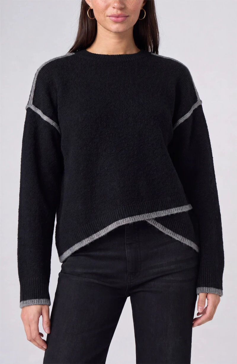Image of LONG SLEEVE SWEATER W/ TULIP HEM