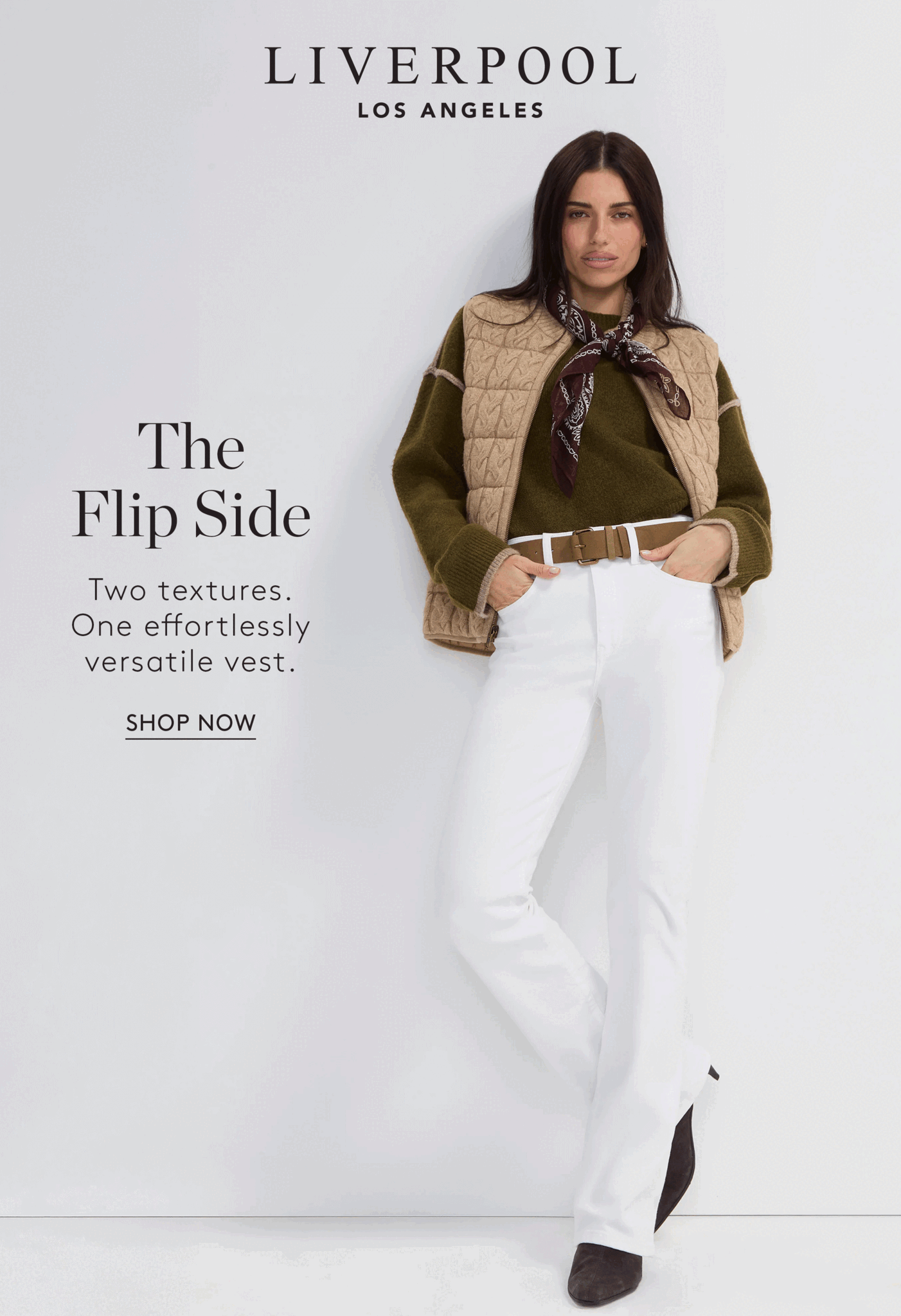 The Flip Side. Two textures. One effortlessly versatile vest. SHOP NOW
