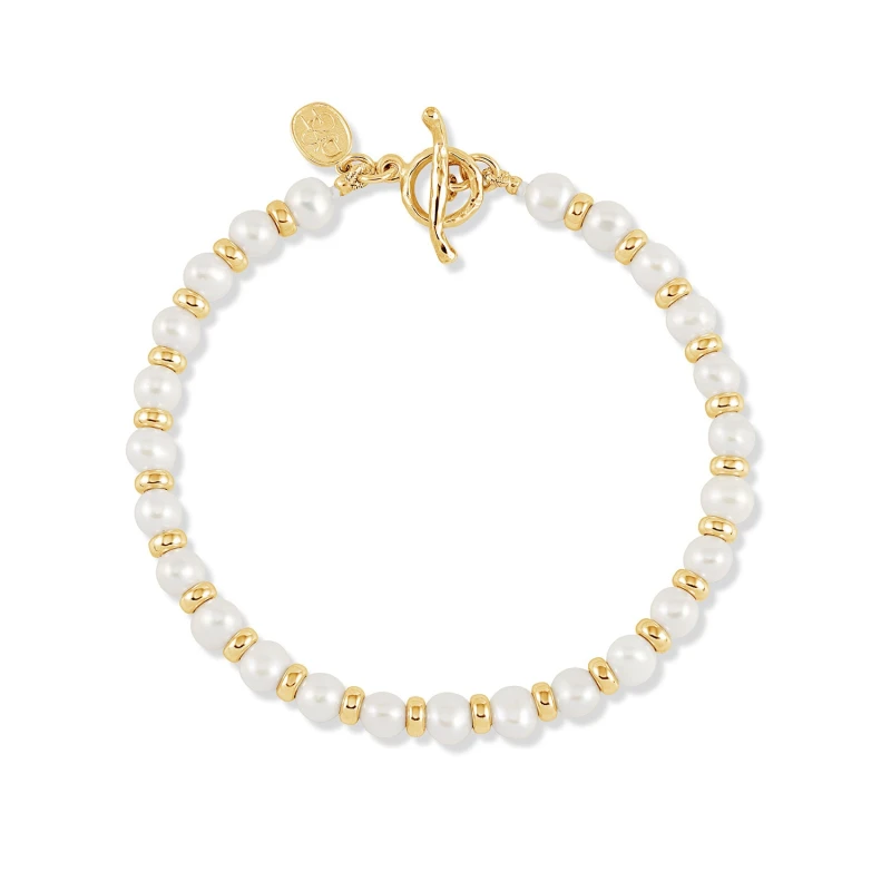 Image of White Luna Pearl™ Halo Bracelet