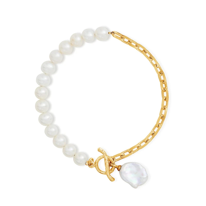 Image of Keshi Luna Pearl™ Chain Bracelet