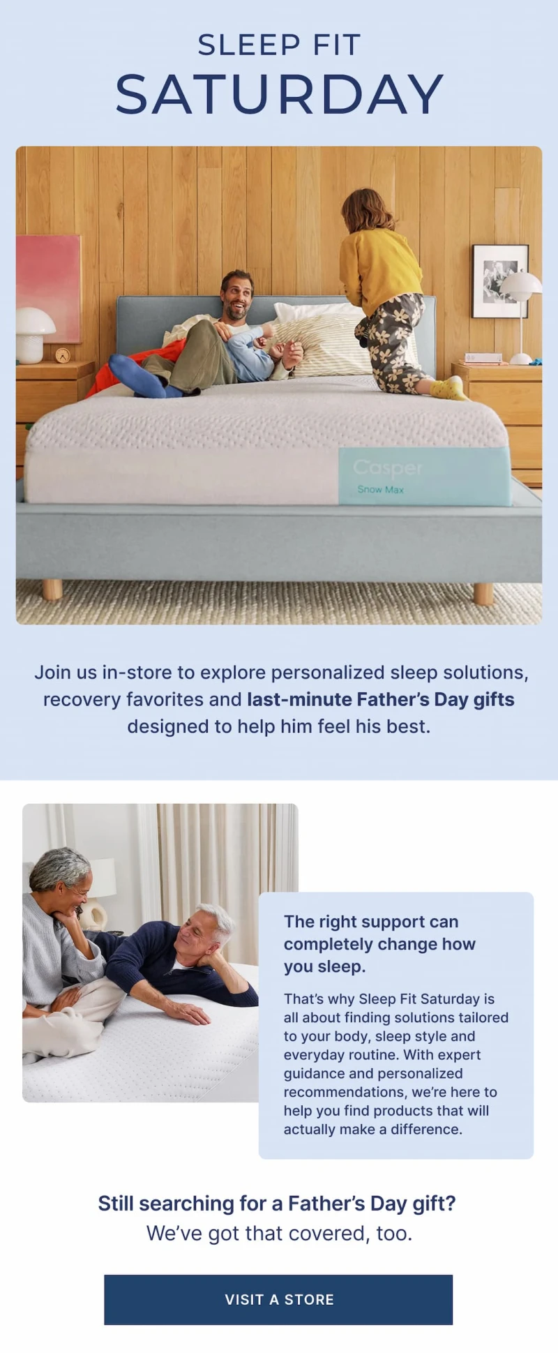 visit a store to explore personalized sleep solutions