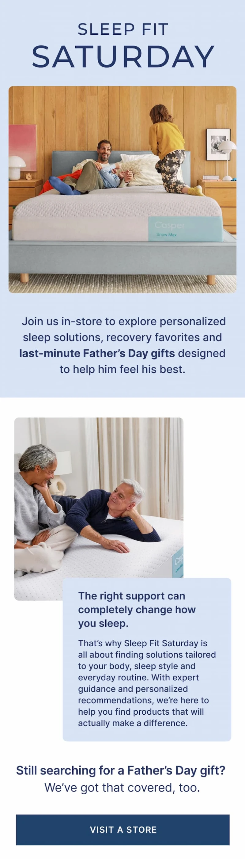 visit a store to explore personalized sleep solutions