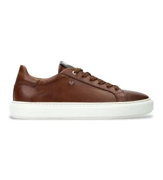 Zapatillasde Piel Hastings marrón 
