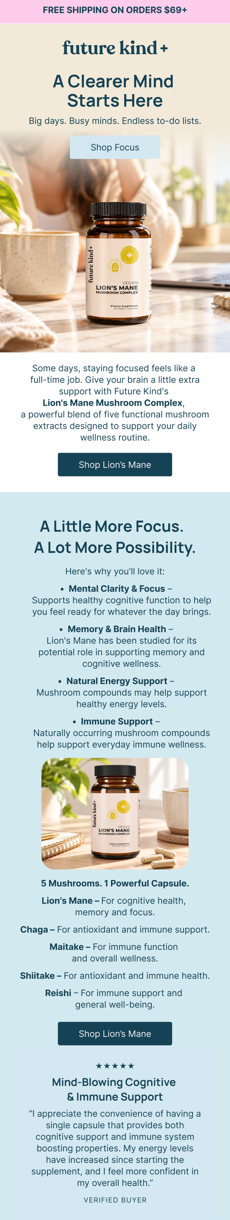 More focus and a clearer mind
