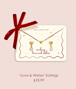 Sending Love And Wishes Heart Pearl Stud Earrings In Gold Plating