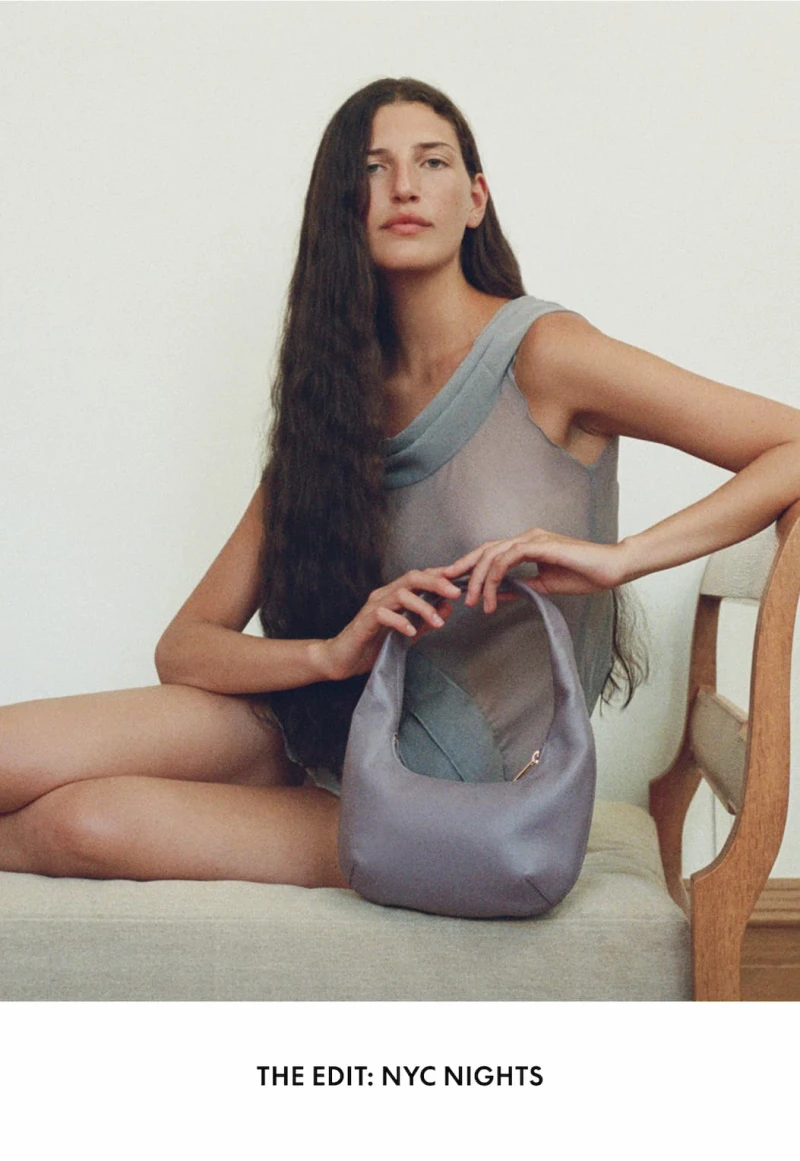 Sculptural heels, elevated flats, and compact bags in glossy and textural finishes, made for a night out in the city.