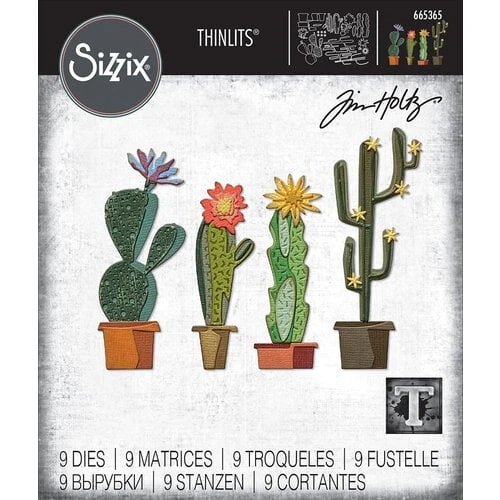 Image of Sizzix - Tim Holtz - Thinlits Dies - Funky Cactus