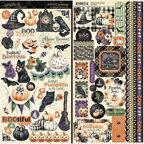 Image of Graphic 45 - BOOtiful Greetings Collection - Cardstock Stickers