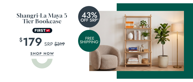 Shangri-La Maya 5 Tier Bookcase