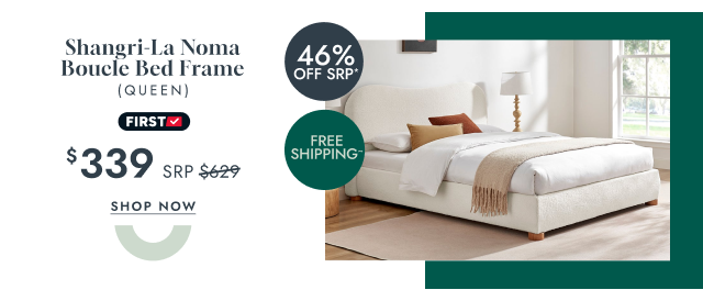 Shangri-La Noma Boucle Bed Frame (Queen)