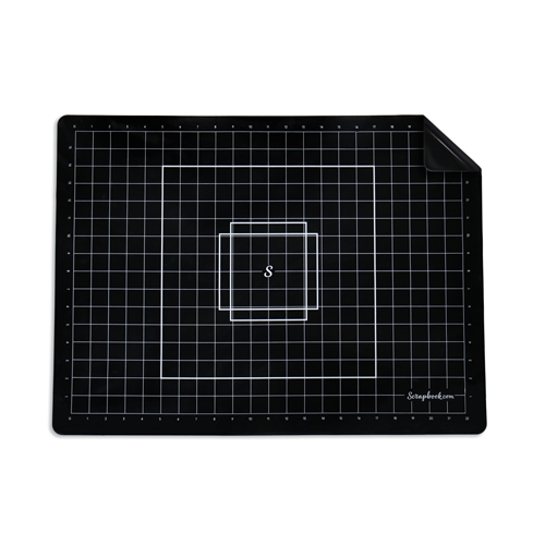 Scrapbook.com - Project Grip with Grids - Double Sided Silicone Craft Mat - Black - Large - 24x18