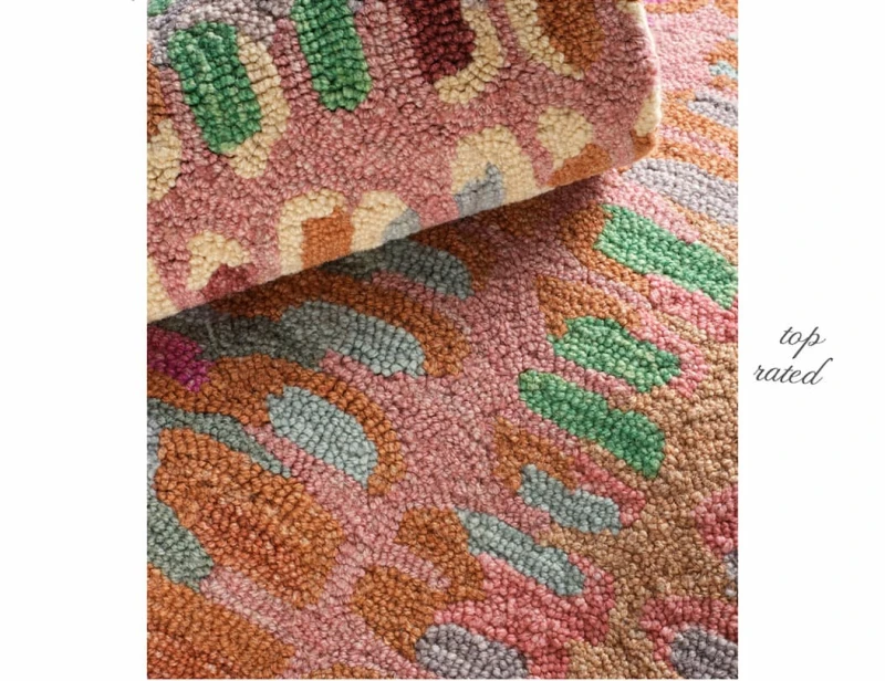 Paint Chip Hand Micro Hooked Wool Rug